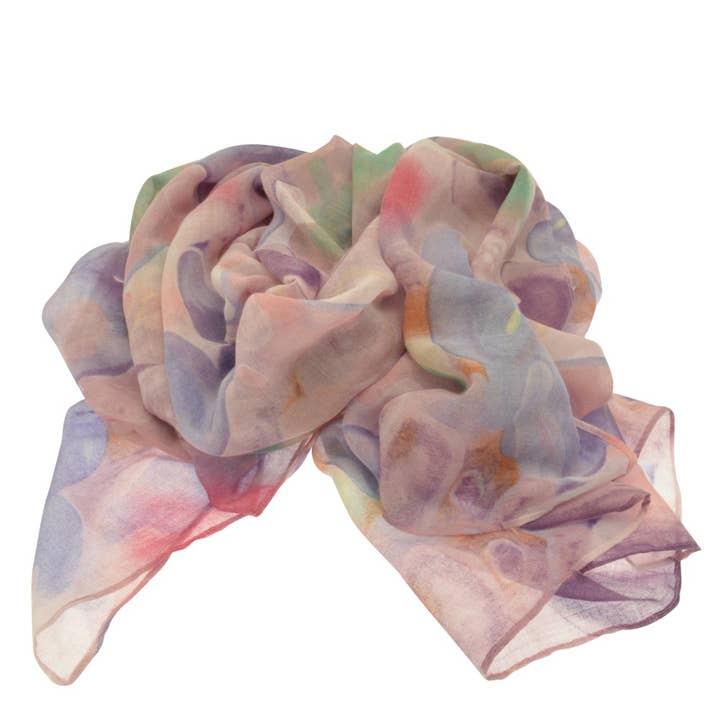 Purple Watercolour Scarf for wholesale by Miss Milly Limited