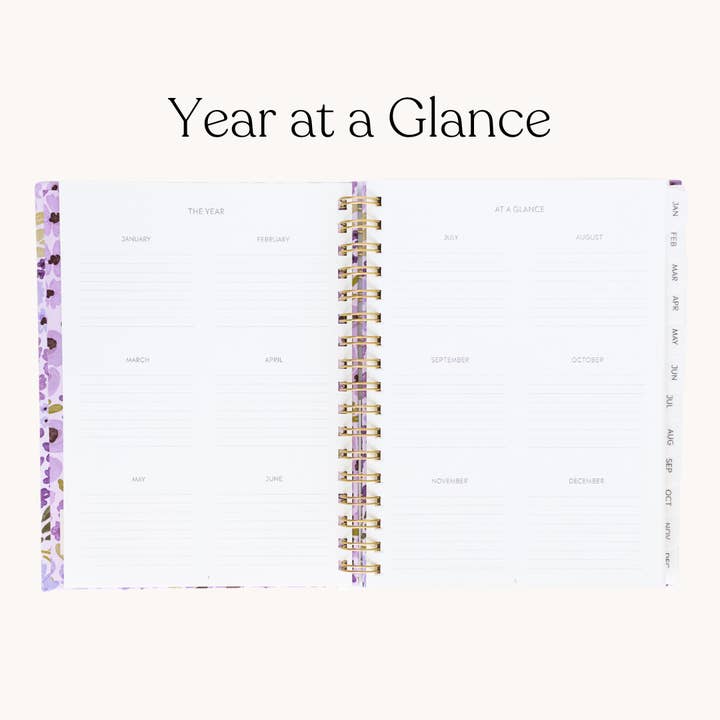 Elyse Breanne Design - Wholesale Planner - Pressed Floral 2025 Yearly Planner