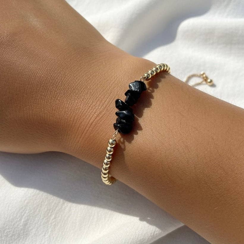 OE! - Vente Bracelet de perles - Noir Luxe - BRACELET1