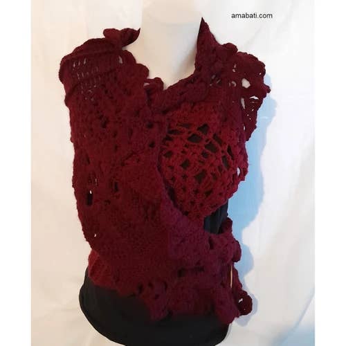 Meget langt tørklæde eller stola friform / nr. 7 for engroshandel hos Chez XYZ association artistique