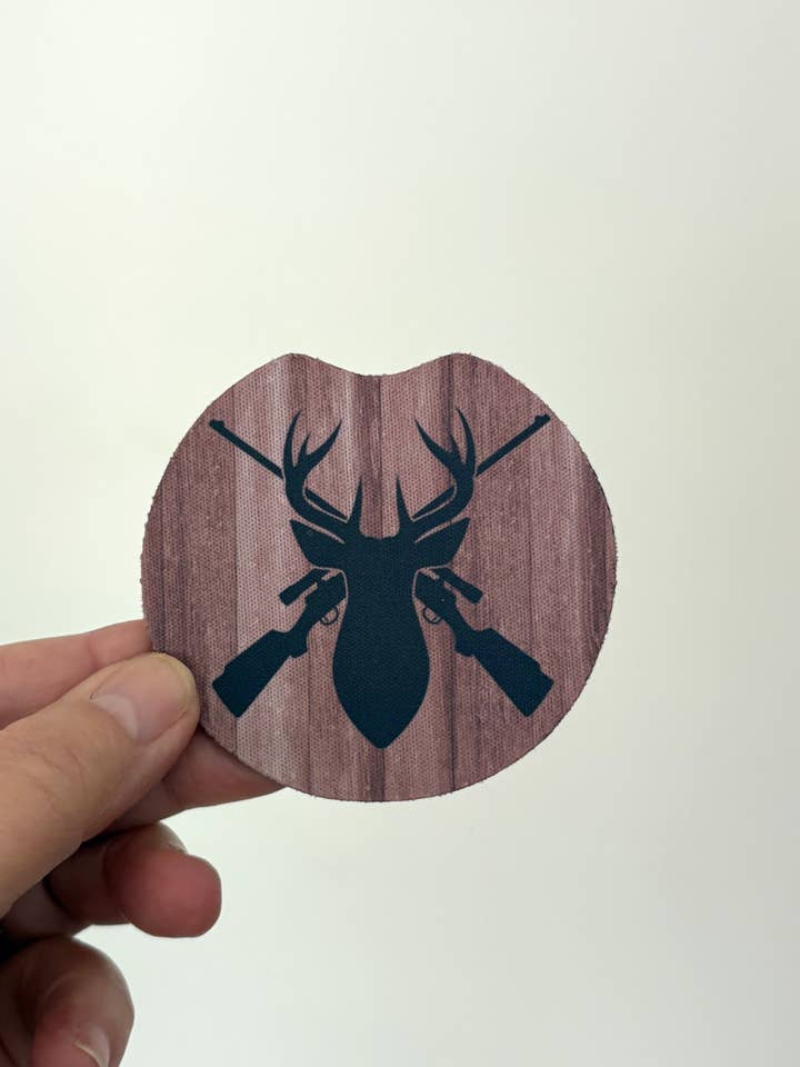 Deer Hunter Car Coaster Set, Hunting Shop, Gifts for Men for wholesale by Daisy Lane - Hunting, Sports & Beer Gifts