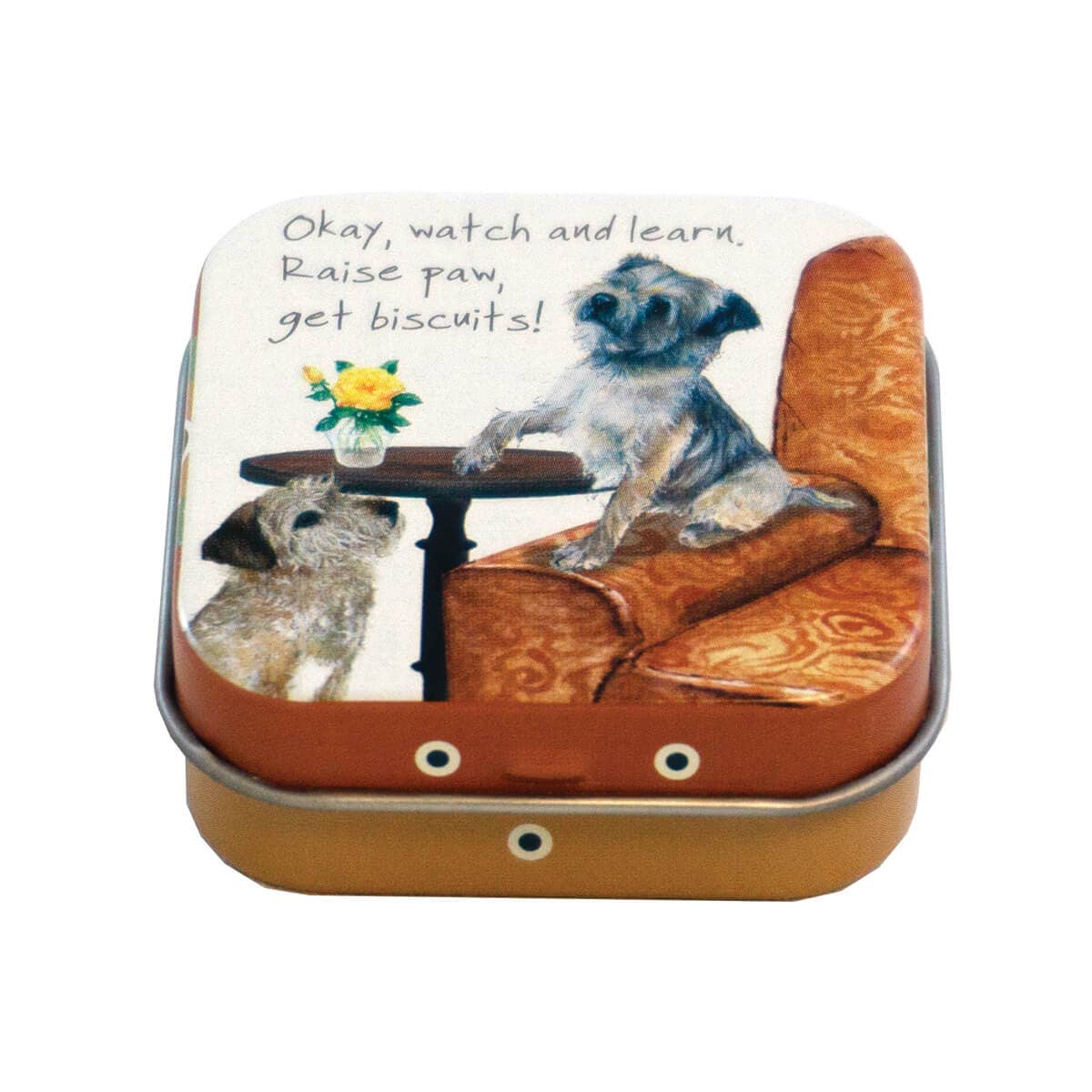 The Little Dog Laughed – wholesale Pet treat pouch – Cat/dog – Border Terrier Mini Tin