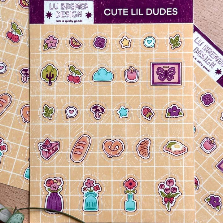 lu bremer design - Wholesale Sticker - cute little dudes vinyl sticker sheet6