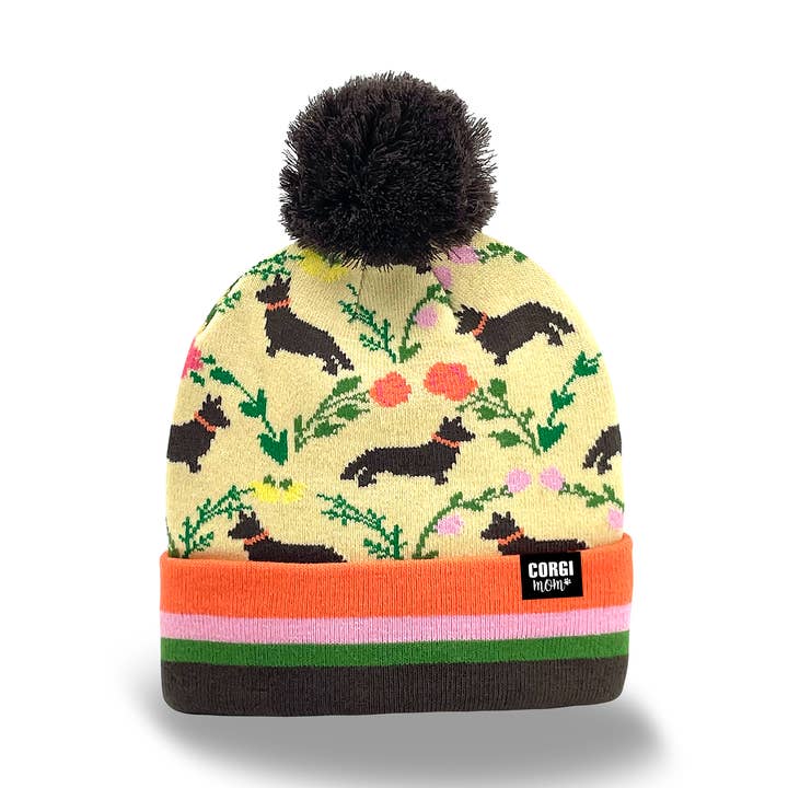 Berretto lavorato a maglia Corgi da giardino per la vendita all'ingrosso da parte di Northern Icons Creations INC