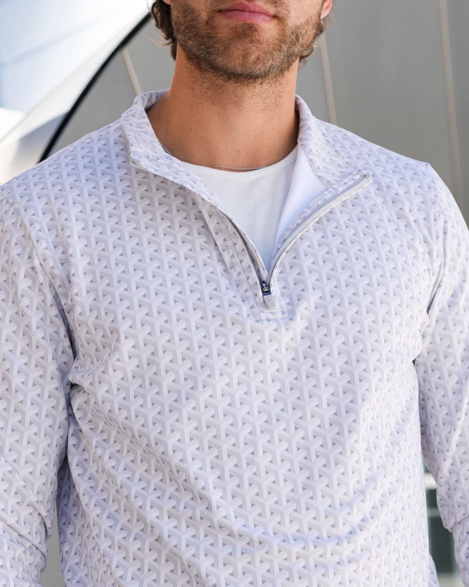 USA Palm - Wholesale Sweatshirt - Unisex - Cloud 1/4 Zip48