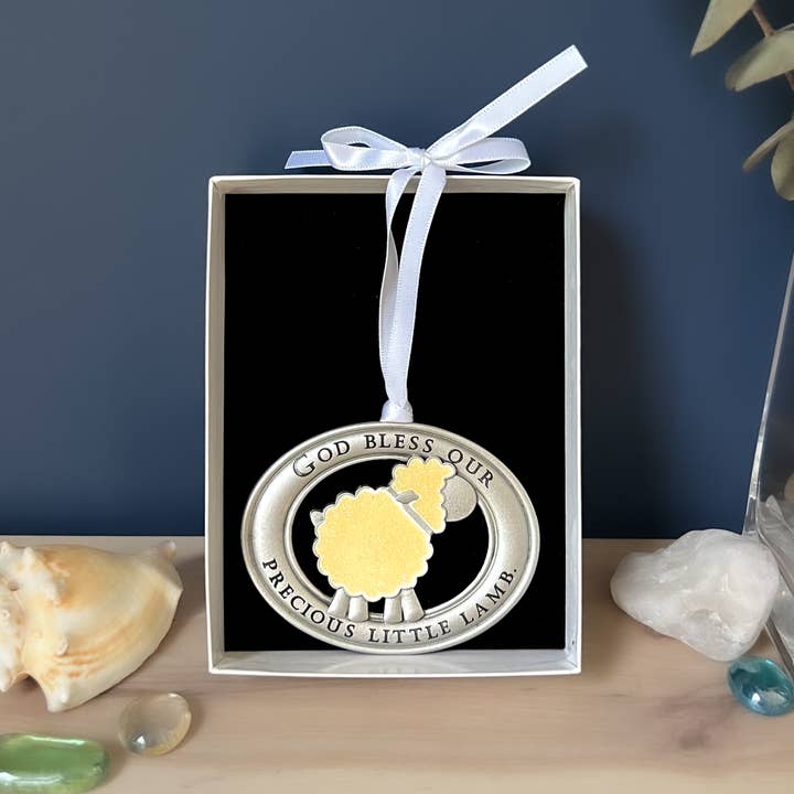 Abbey & CA Gift – Großhandel Verzierung – Kind & Baby – Medaille für die gelbe Lammkrippe