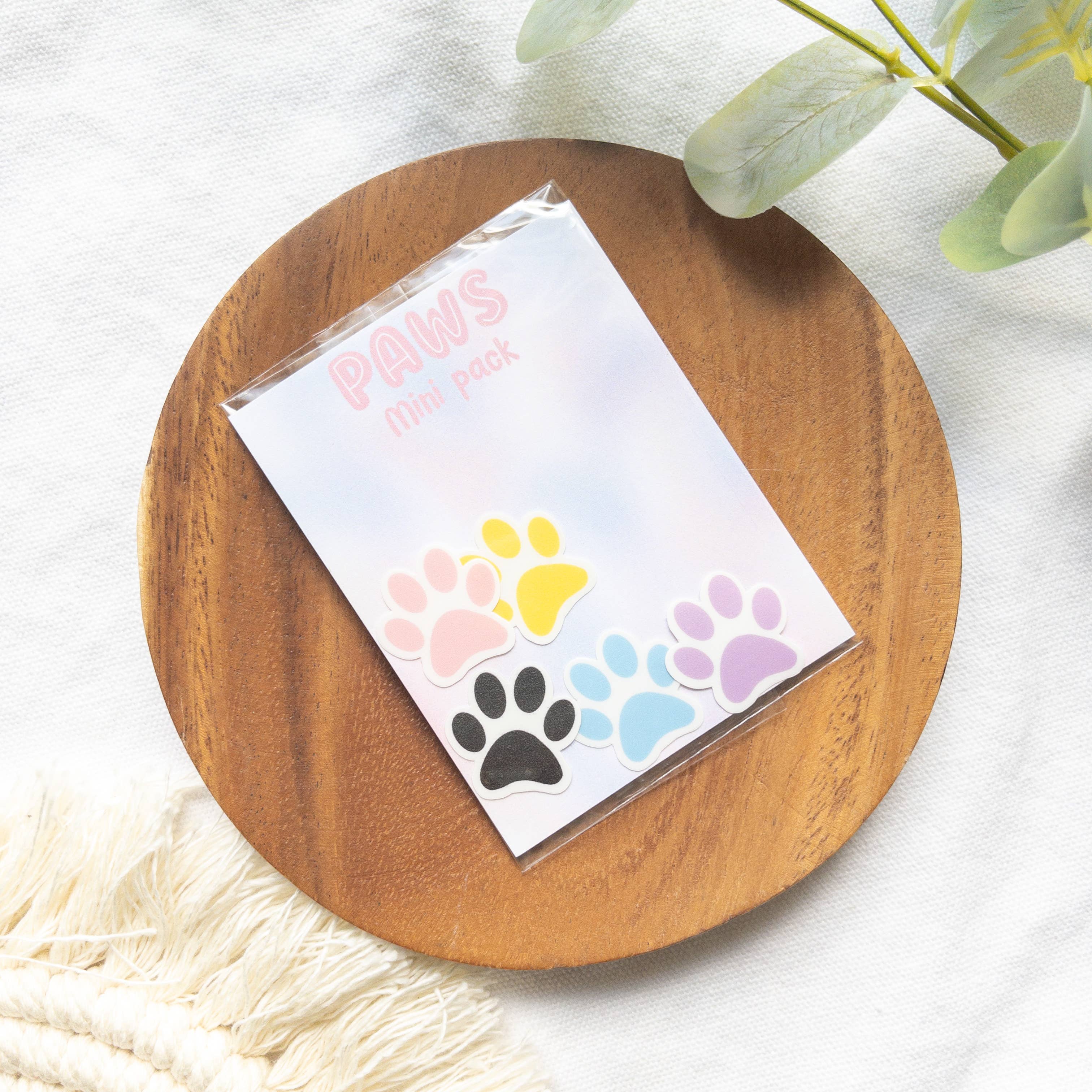 BambooByTundra - Wholesale Sticker - Colorful Paw Print Mini Sticker Pack0