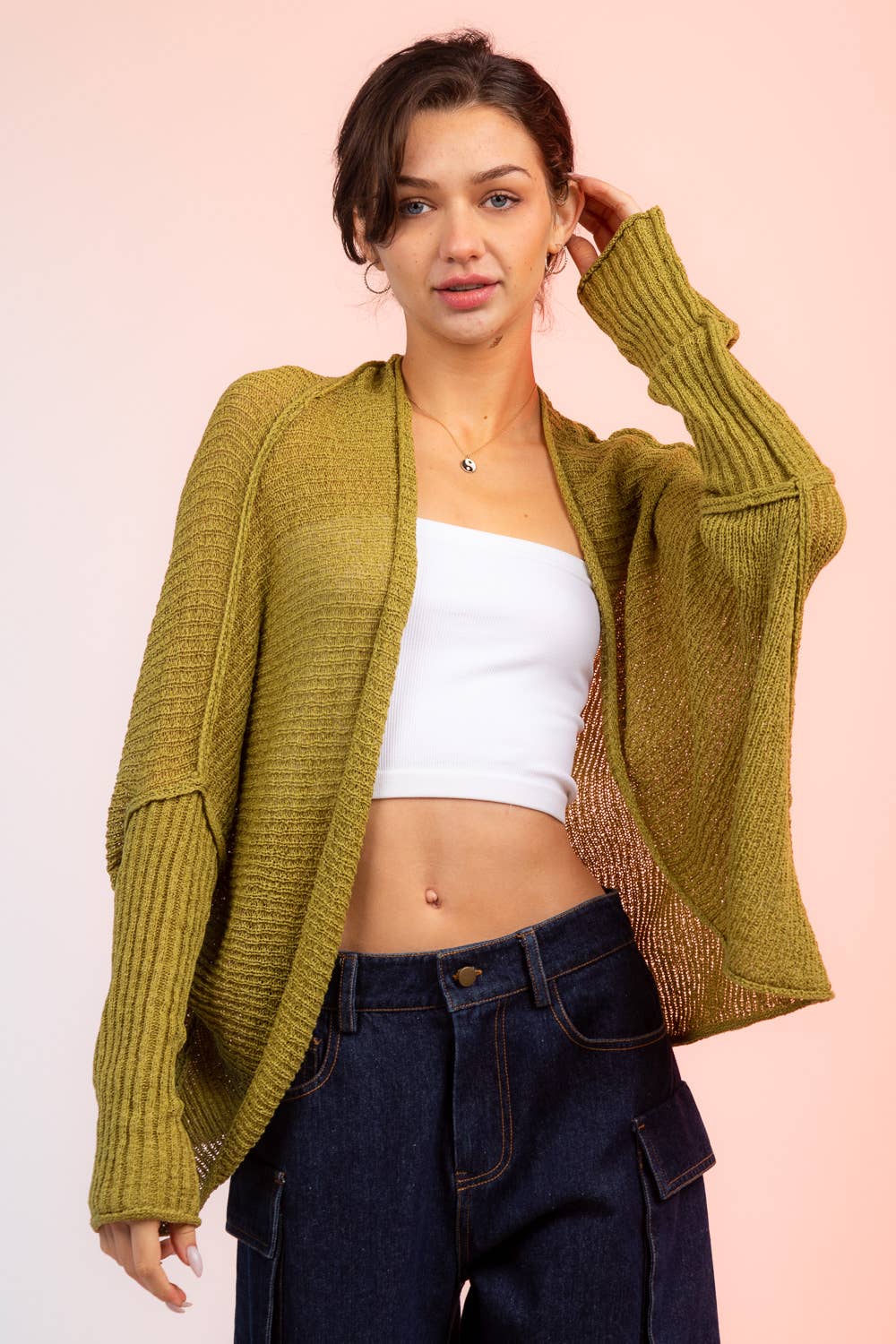 VERY J - Vente Cardigan – femme - Cardigan d'été à manches 12W2591N-Dolman9