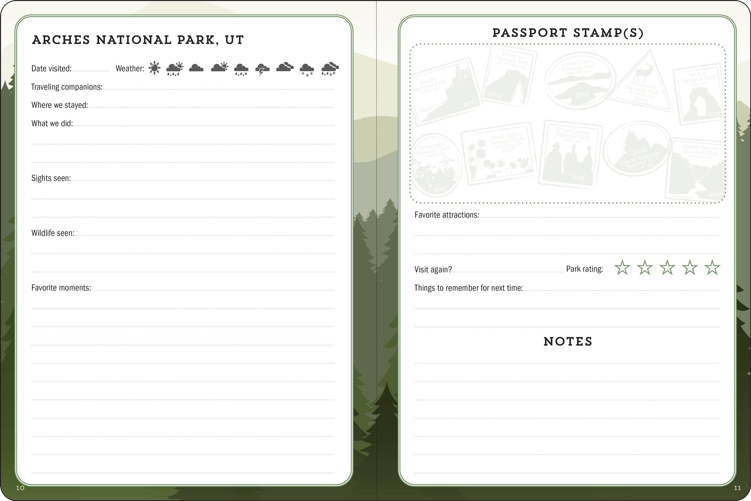 Peter Pauper Press - Wholesale Journal/Diary - USA National Parks Journal & Passport Stamp Book4