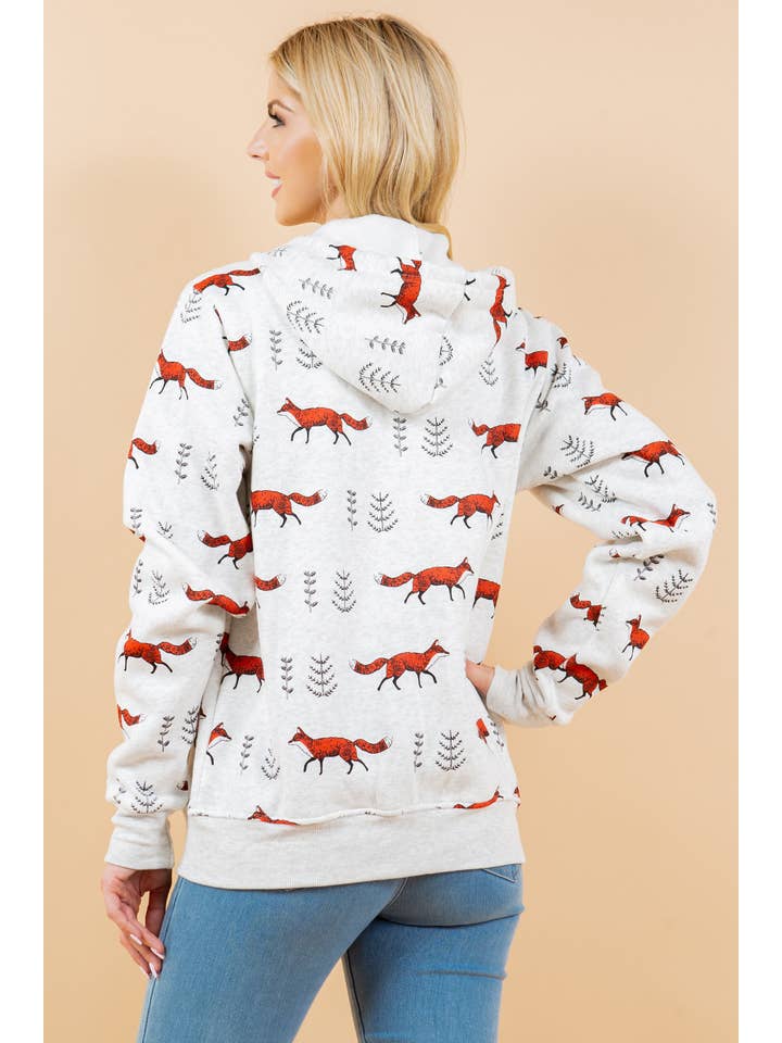 LA Soul - Vente Sweat à capuche – femme - Sweat à capuche à fermeture éclair Red Fox5