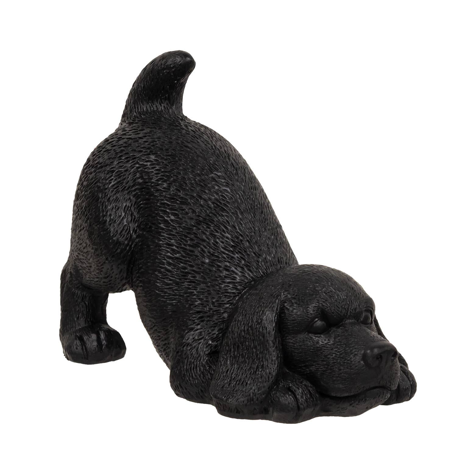Black Resin Playful Puppy Figurine for wholesale by The Hearthside Collection