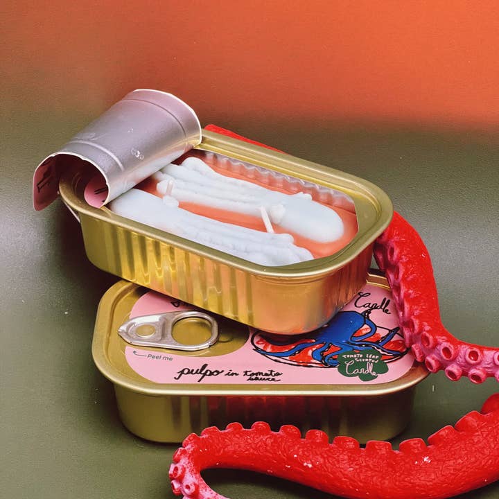 Tinned Candle - Wholesale Novelty Candle - Tinned Fish Candle - Pulpo in Tomato Sauce3