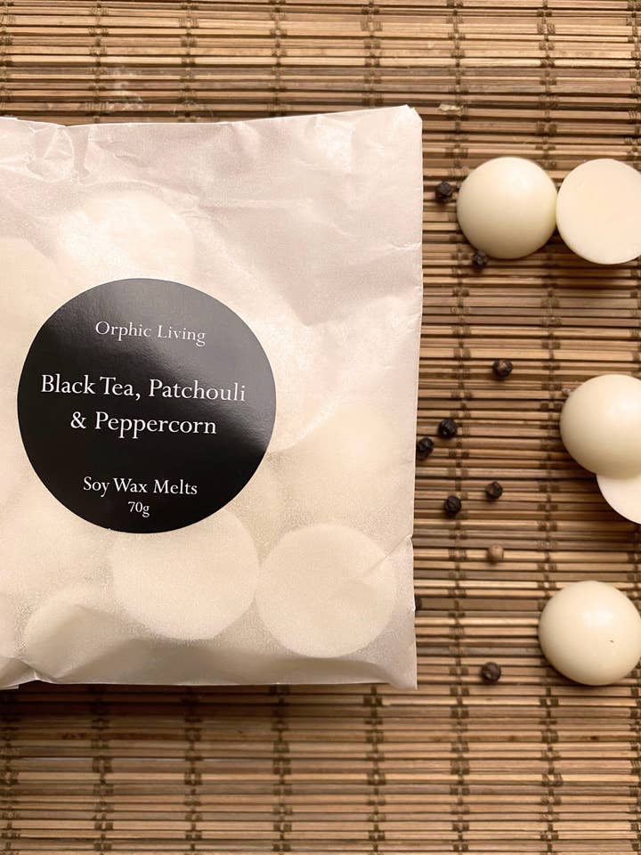 Black Tea, Patchouli & Peppercorn - Wax Melts for wholesale by Orphic Living