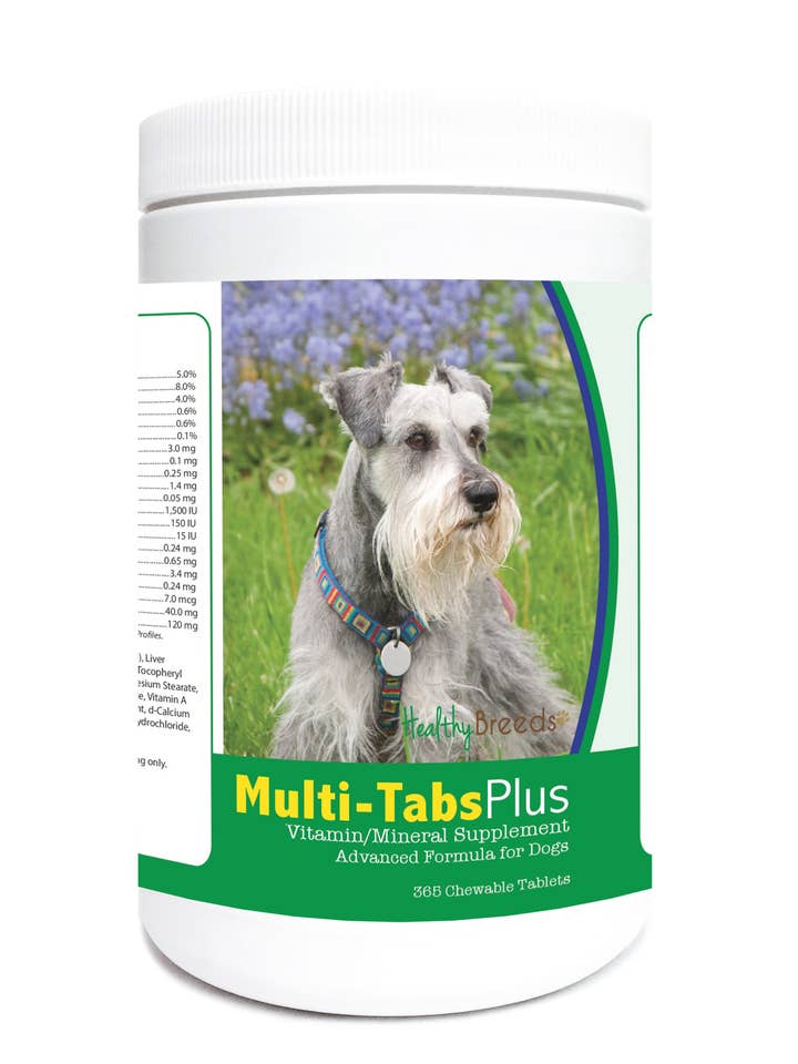 Tablettes à croquer Schnauzer Multi-Tabs Plus 365 Ct pour la vente par Healthy Breeds