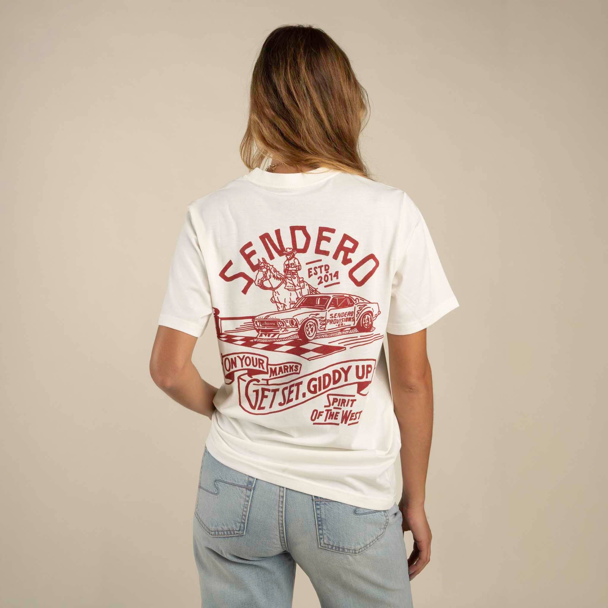 Sendero Provisions Company – Großhandel T-Shirt mit Siebdruck – Unisex – Giddy Up Stofftasche6