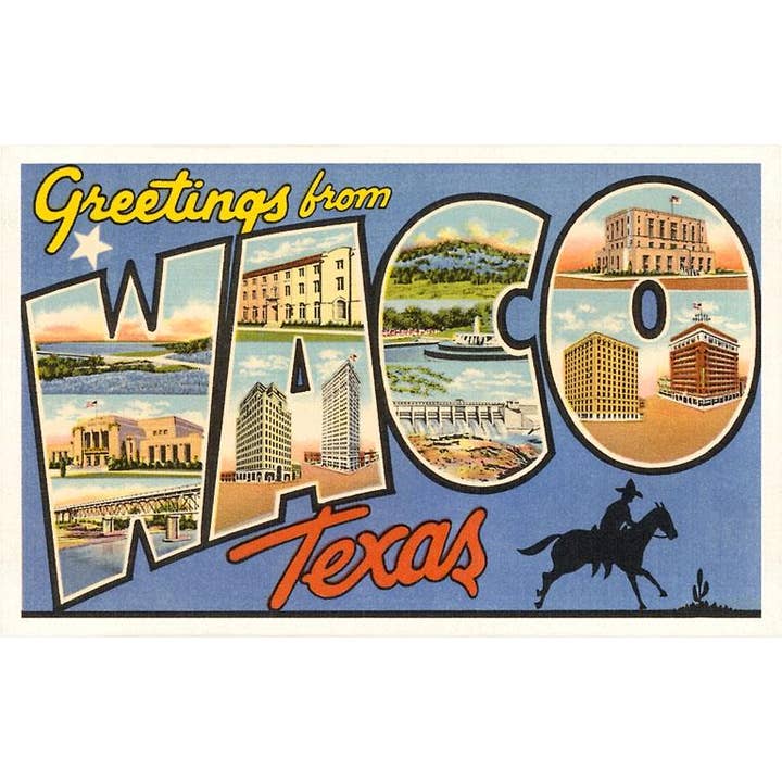 Found Image Press - Wholesale Magnet - Magnet TX-114 Greetings from Waco, Texas0
