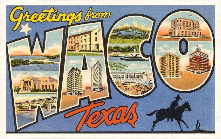 Found Image Press - Wholesale Art Print - Art Print TX-114 Greetings from Waco, Texas