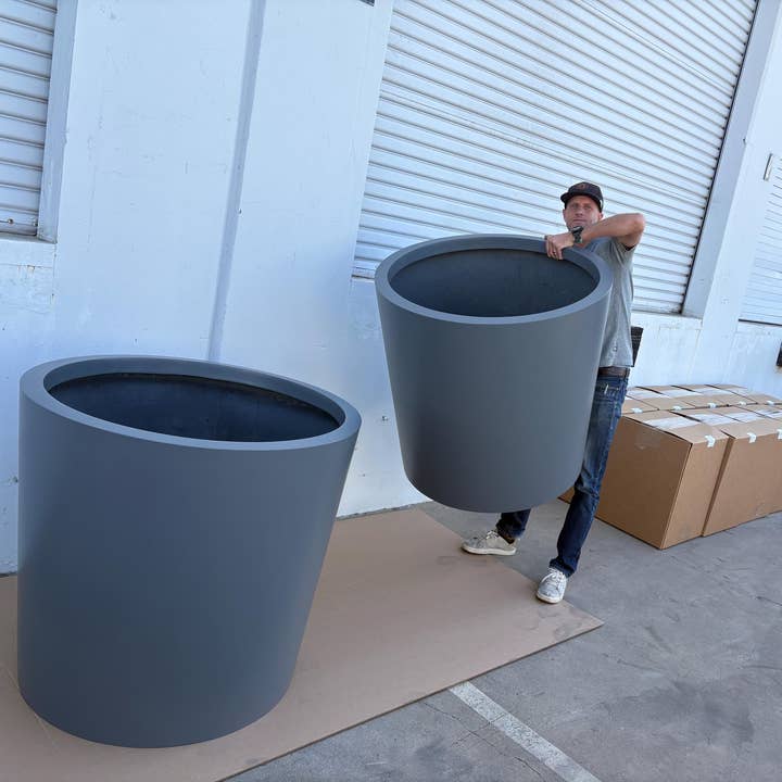 Extra Large Round Fiberglass Tree Planter – 36" Diameter for wholesale by Tikal Composite Designs