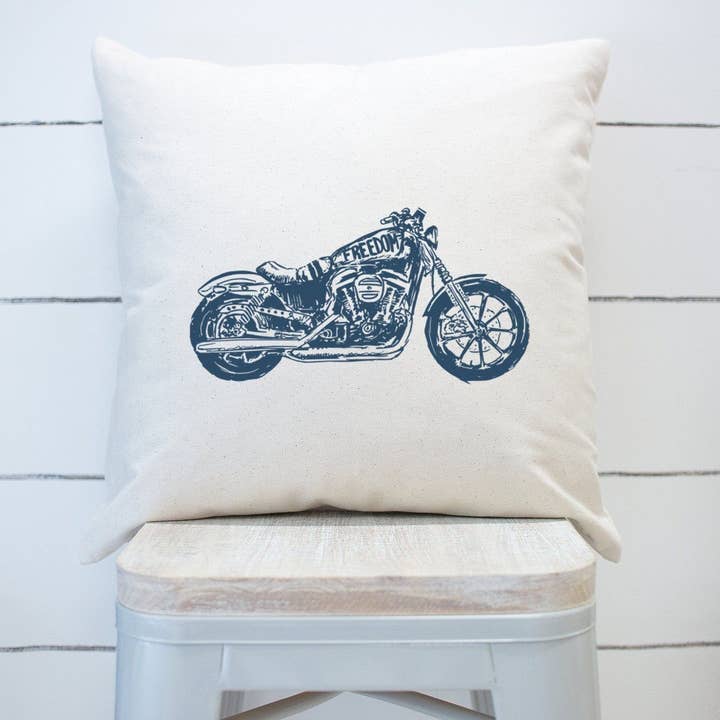 Motorcycle Pillow Cover Boys Room Kids Room Decor for wholesale by Rising Tide Vintage