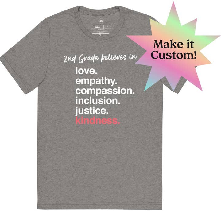 *Anpassbares* 'Kindness Is' Klassisches T-Shirt für den Großhandel von Kind Cotton