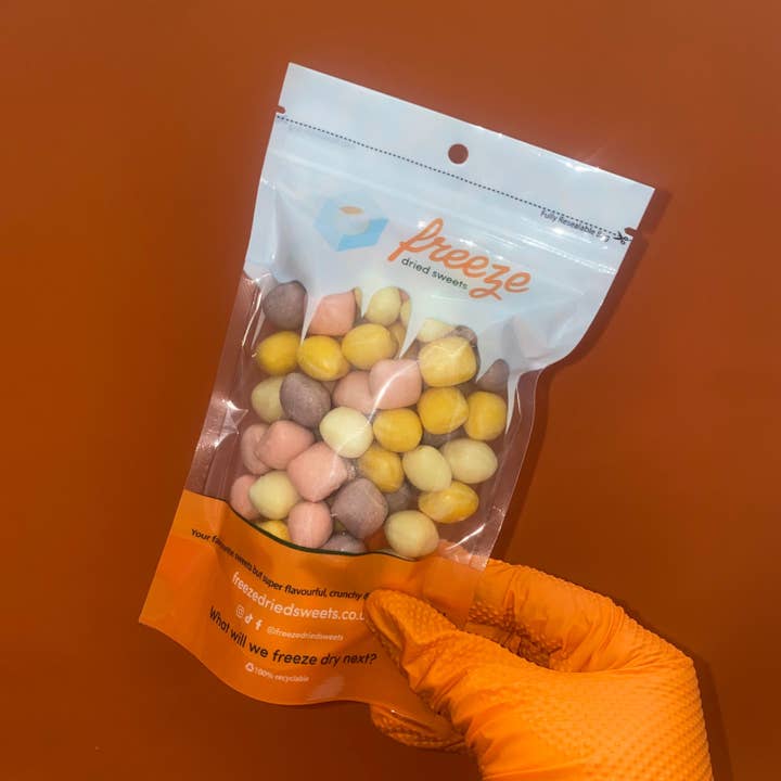 Original Fruity Square Chews Minis Unwrapped - Freeze Dried for wholesale by Freeze Dried Sweets