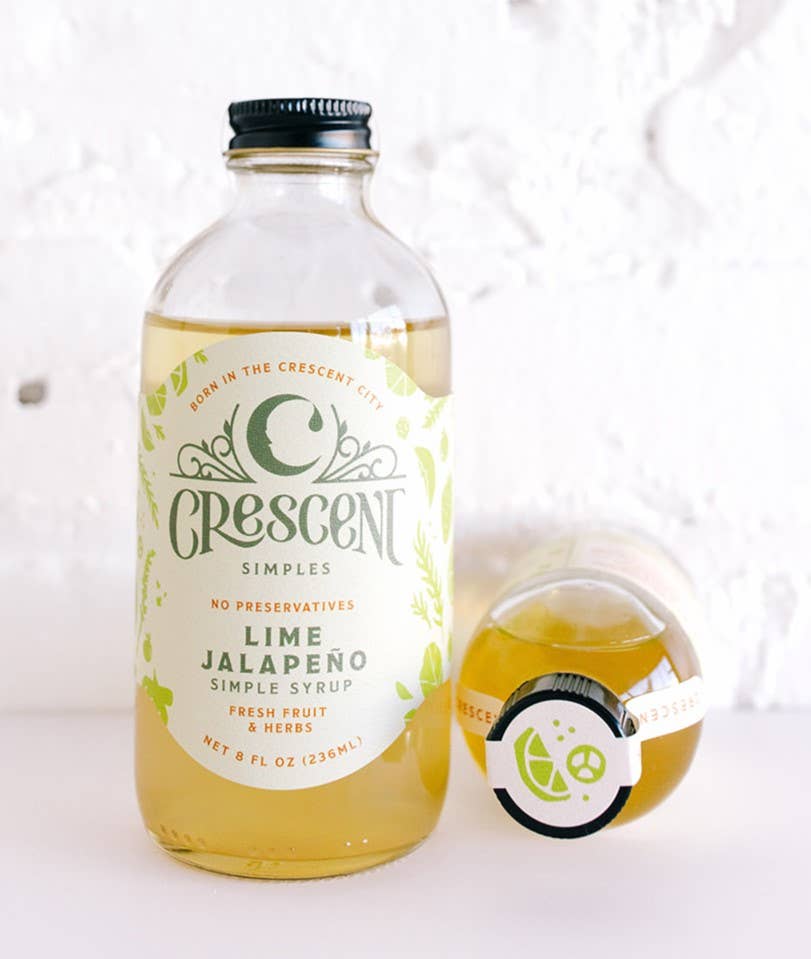 Crescent Simples - Wholesale Cocktail Mix/Syrup - Lime Jalapeno Simple Syrup