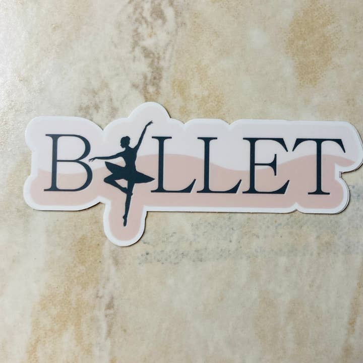 Denali & Co. - Wholesale Sticker - Ballet Pink Dance Sticker, 4" x 1.7"