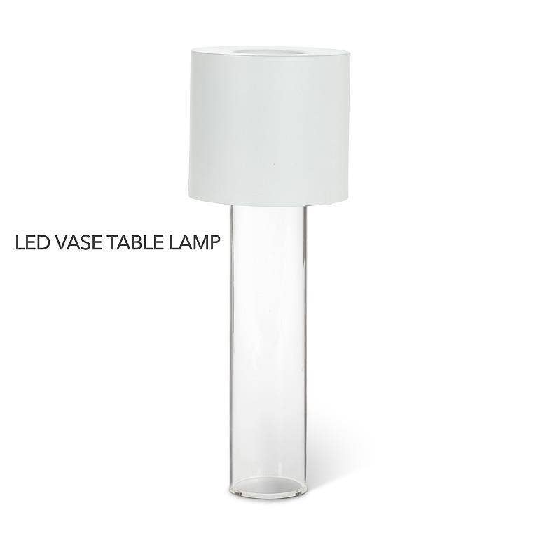 Abbott - Wholesale Accent/Desk Lamp - LED Vase Table Light-White-12"H - Clearance0