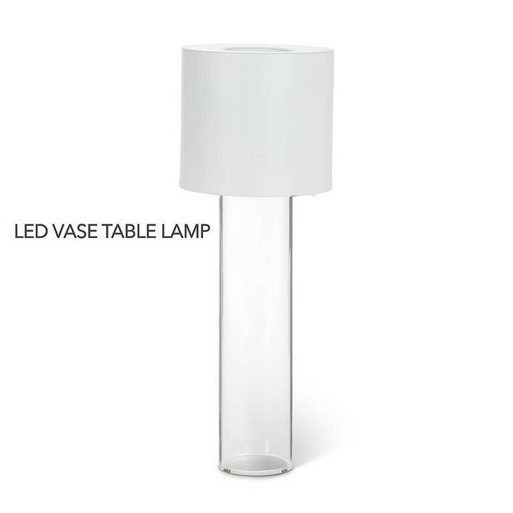 Abbott - Wholesale Accent/Desk Lamp - LED Vase Table Light-White-12"H - Clearance