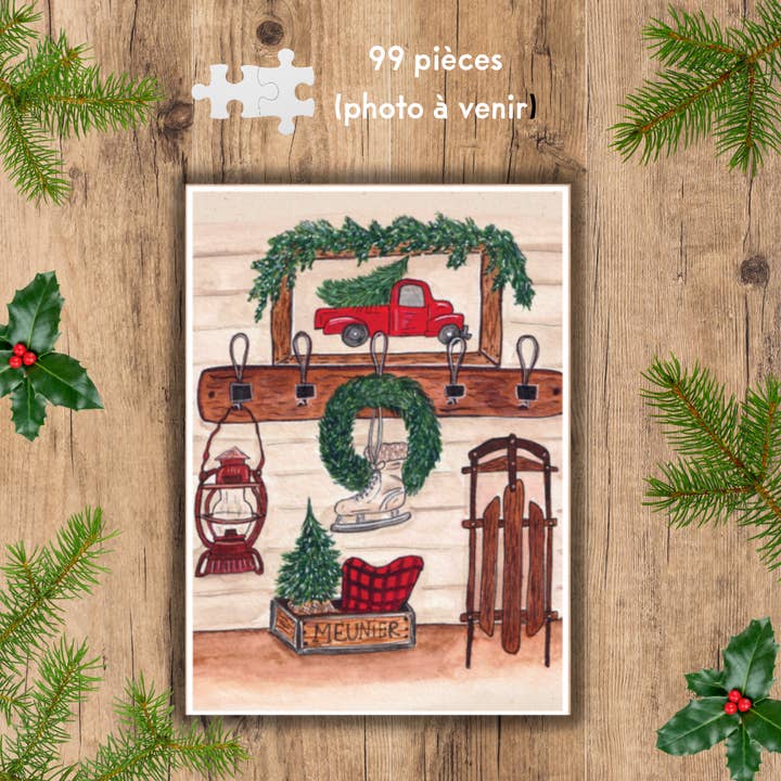 CAROFROMWOODLAND - Wholesale Puzzle - Adult - Mini Puzzle - Christmas Farmhouse
