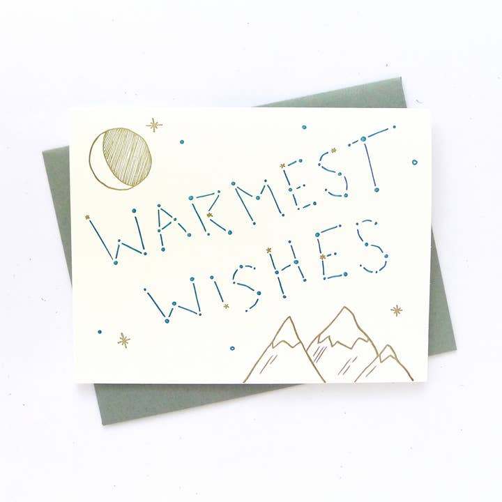 Warmest Wishes Card for wholesale by Middle Dune