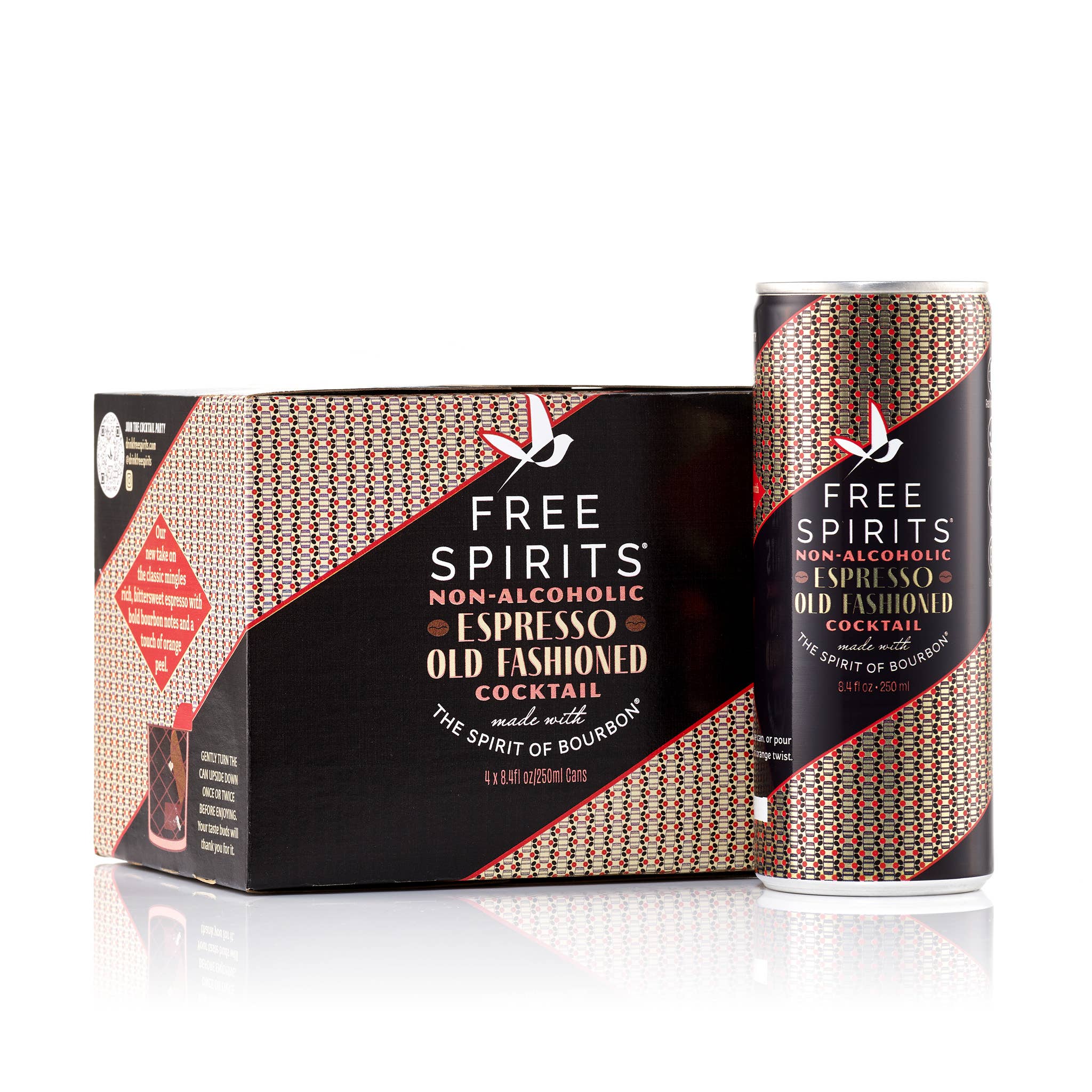 Free Spirits - Wholesale Non-Alcoholic Aperitif/Mocktail - Free Spirits Espresso Old Fashioned  (4-Pack) | NA Cocktail1