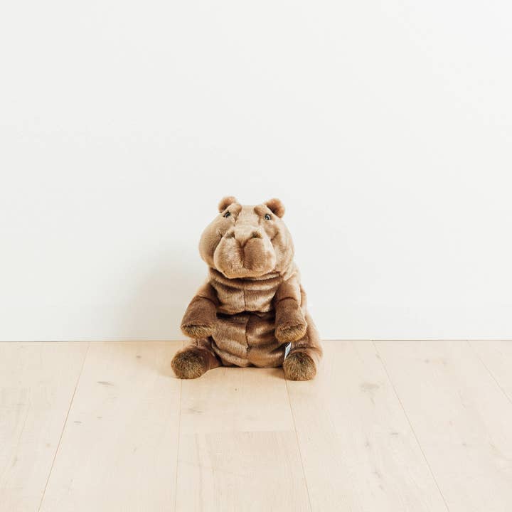 Brown My Edgar Hippo Plush for wholesale on Faire