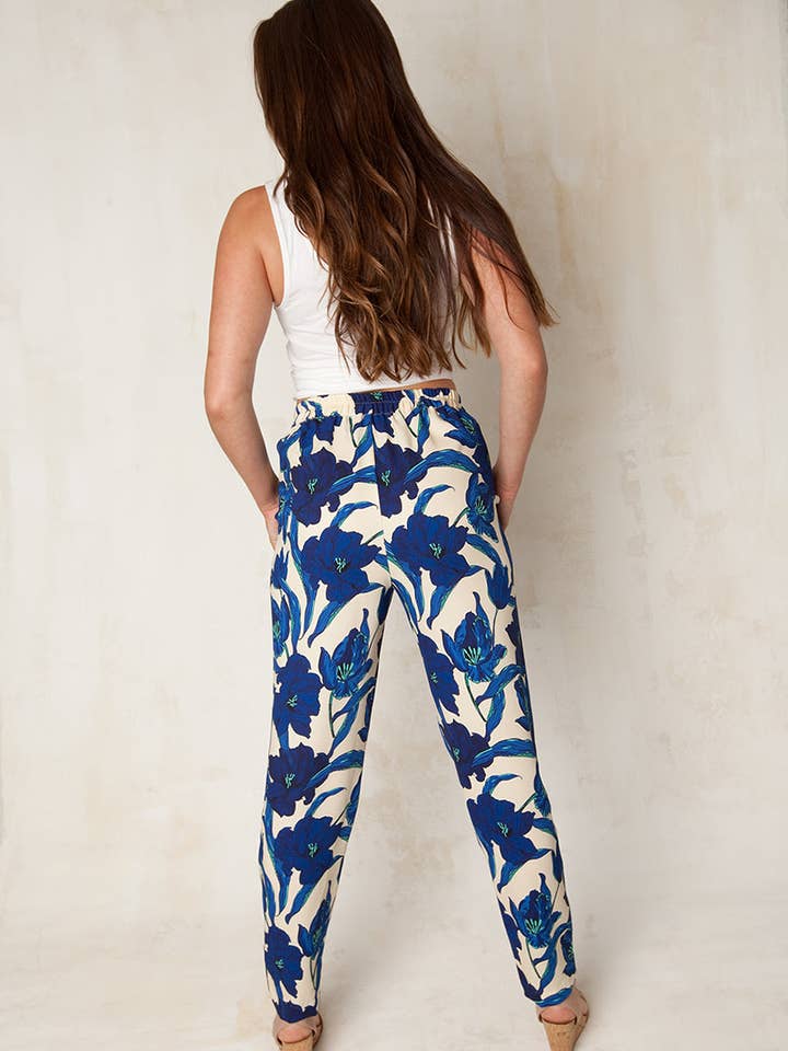 CHARLIE TROUSER - magnolia for wholesale by River Collection