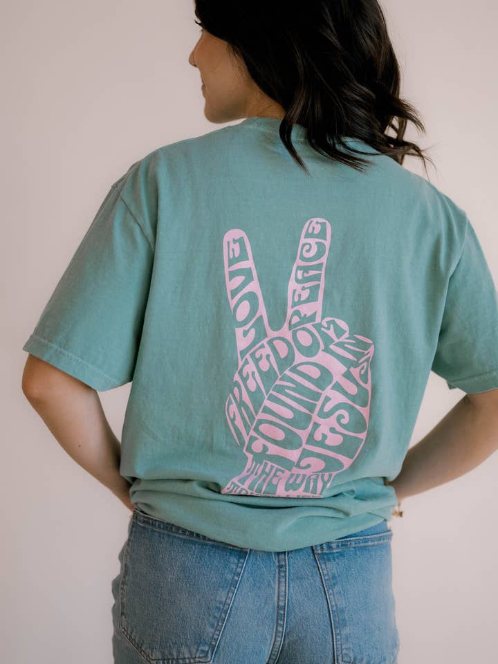 The Way Tee - Seafoam | Christian Tee for wholesale by Dear Heart