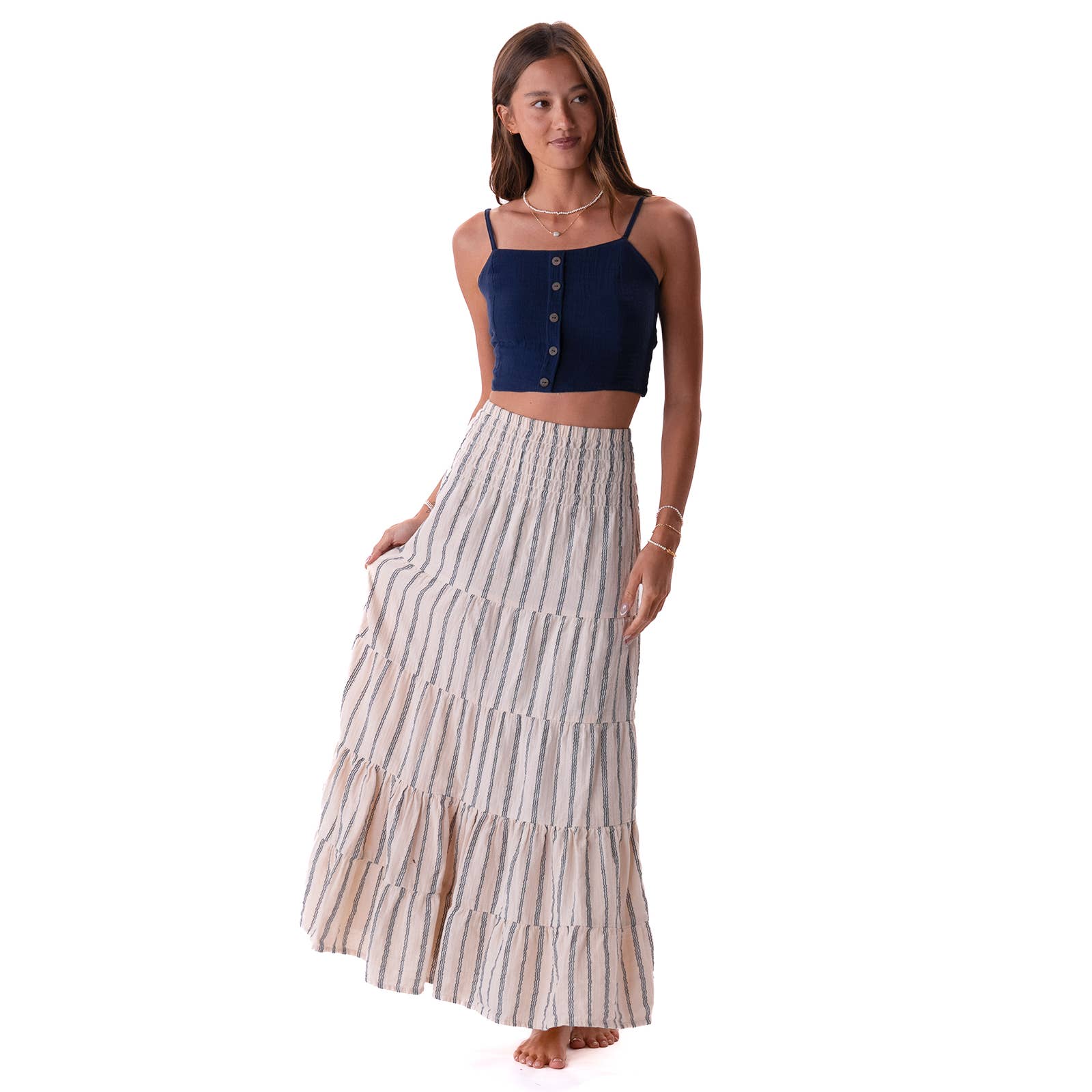 Lotus and Luna - Wholesale Skirt - Women's - Sailor Stripe Sundrift Skirt