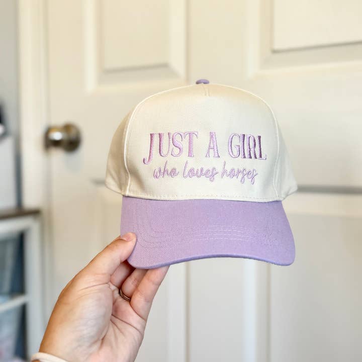 Just a Girl who loves Horses Embroidered Hat for wholesale by Southern N Savvy