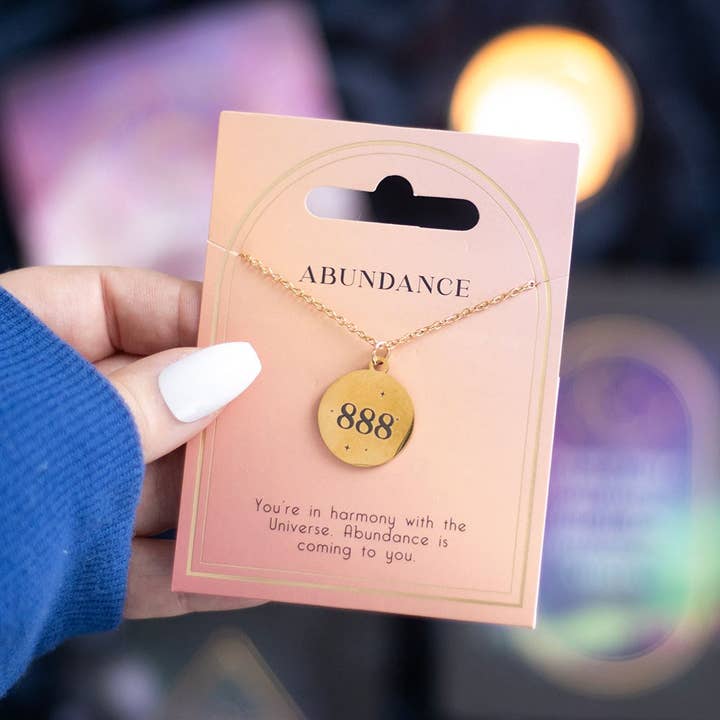 Something Different Wholesale - Wholesale Pendant/Charm Necklace - 888 Angel Number "Abundance" Necklace