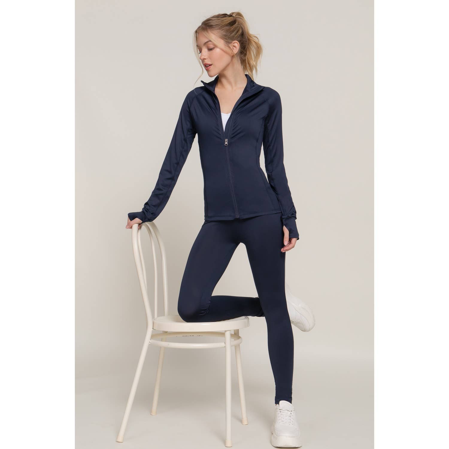 HiteJeans - Wholesale Activewear Set - Women's - Active Zip Up Jacket Legging Set2