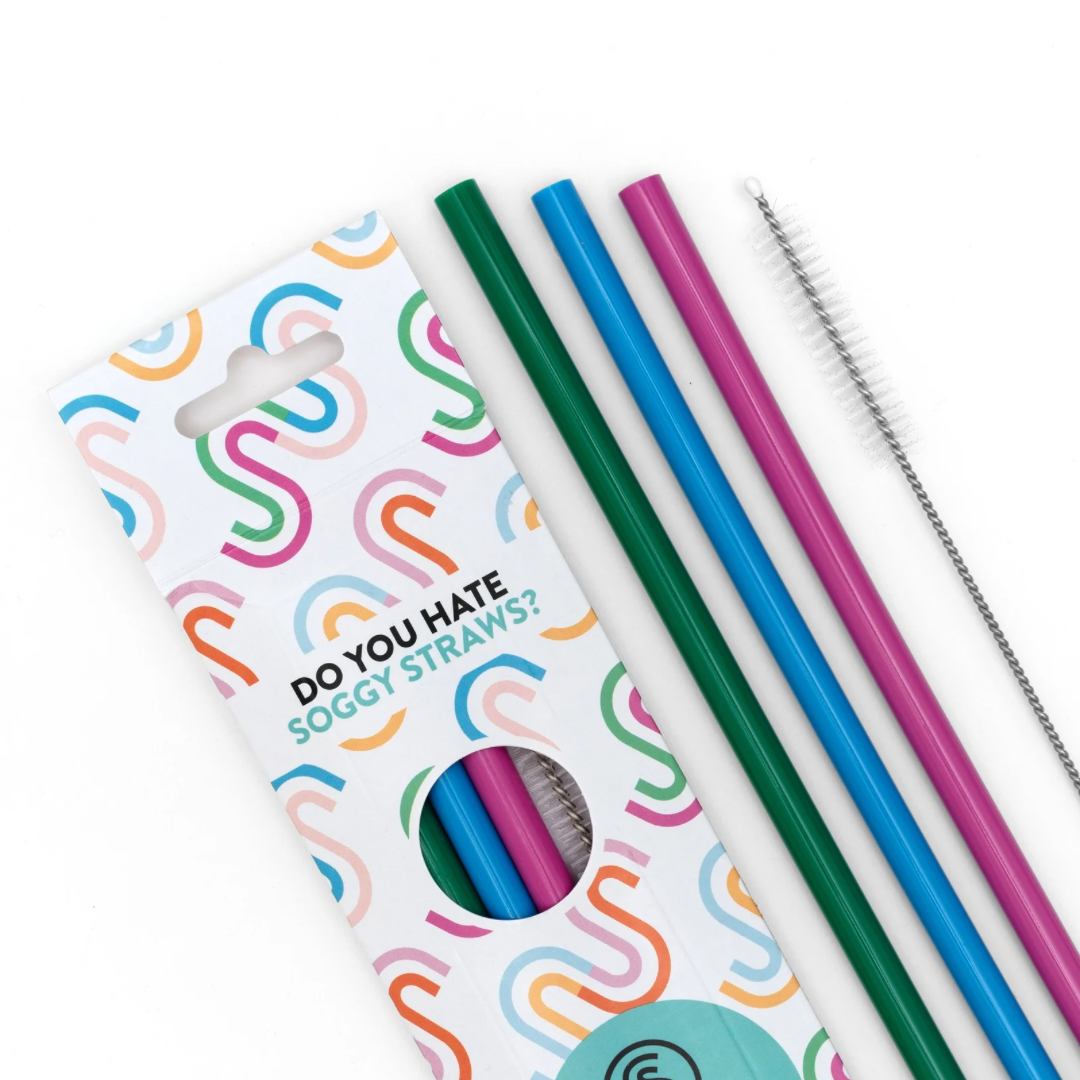 The Silicone Straw Company - Wholesale Drinking Straw - Eco-friendly Reusable Silicone Straws (3 Pack)2