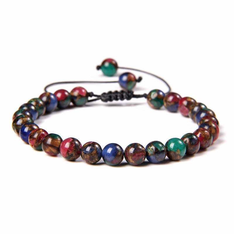 Mio Queena – wholesale Beaded bracelet – 6mm Natural Stone Hand Woven Stretch Bracelets3