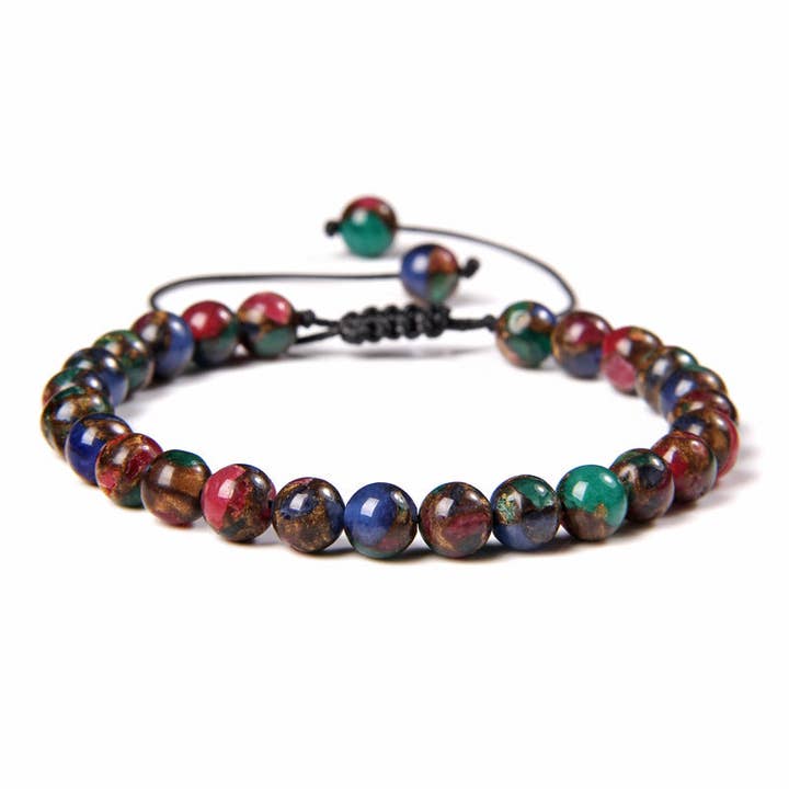 Mio Queena – wholesale Beaded bracelet – 6mm Natural Stone Hand Woven Stretch Bracelets3
