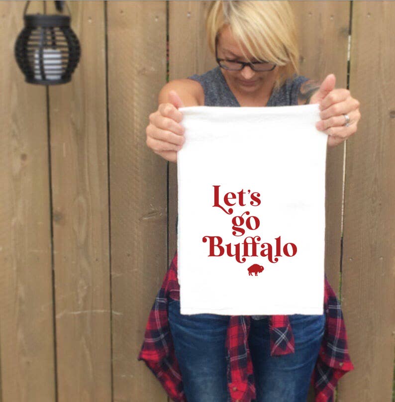 Perfect Day Print Co - Wholesale Tea Towel - Buffalo Bills NY Tea Towel - Let's Go Buffalo2