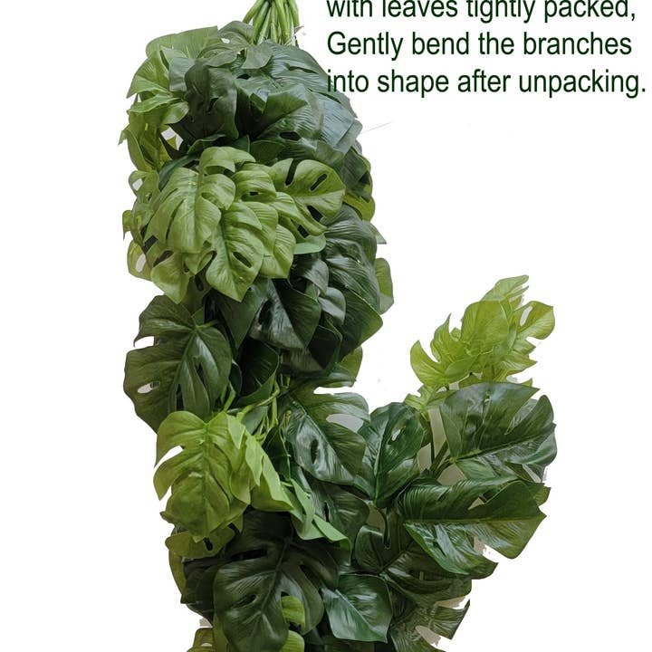 ES Essentials - Wholesale Artificial Plant - Split Philo Hanging Bush Real Touch Green 31"4