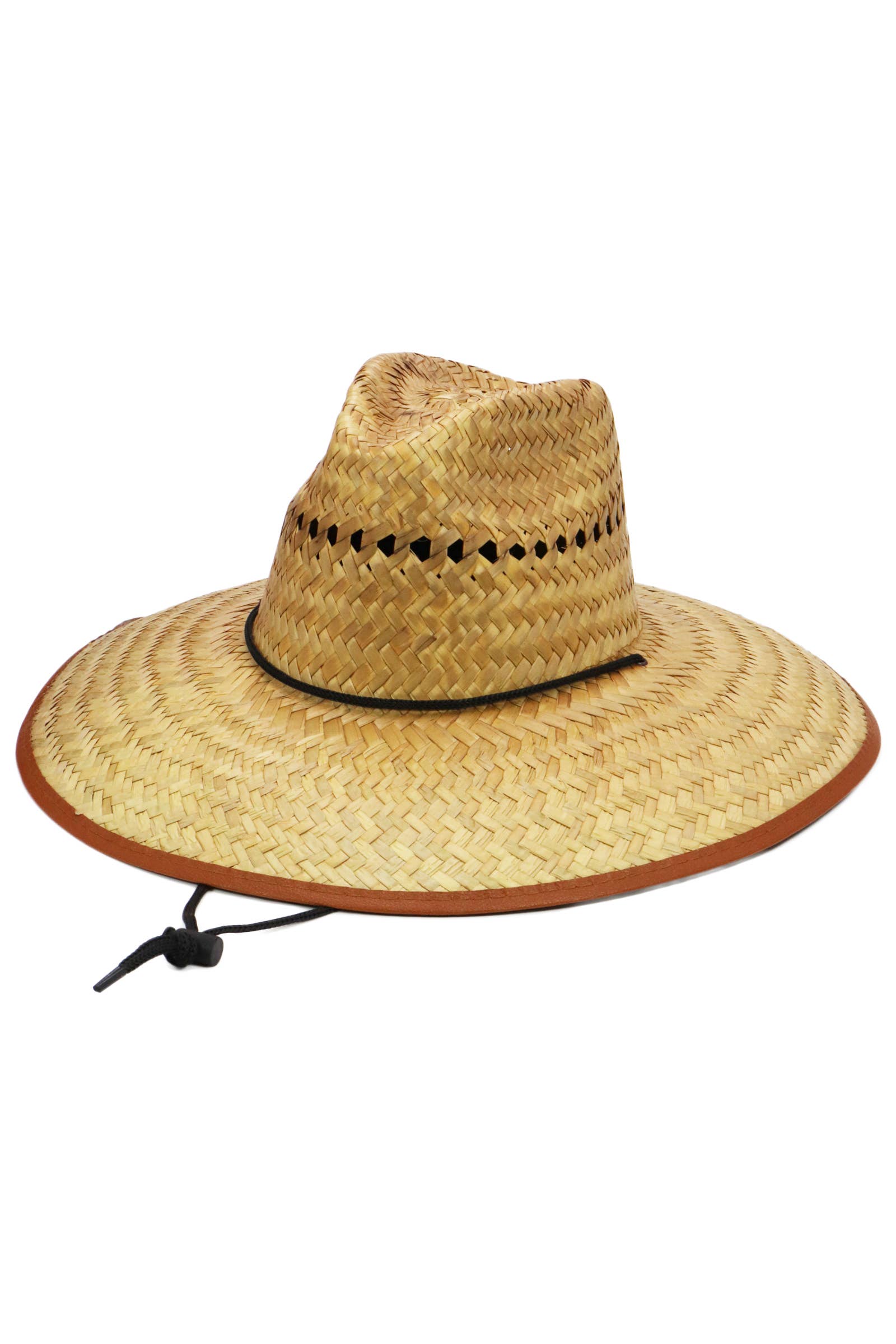 Cap Zone – Engroshandel Stråhat – unisex – Tycoon strandvagt hat i naturstrå med vegansk læderkant9