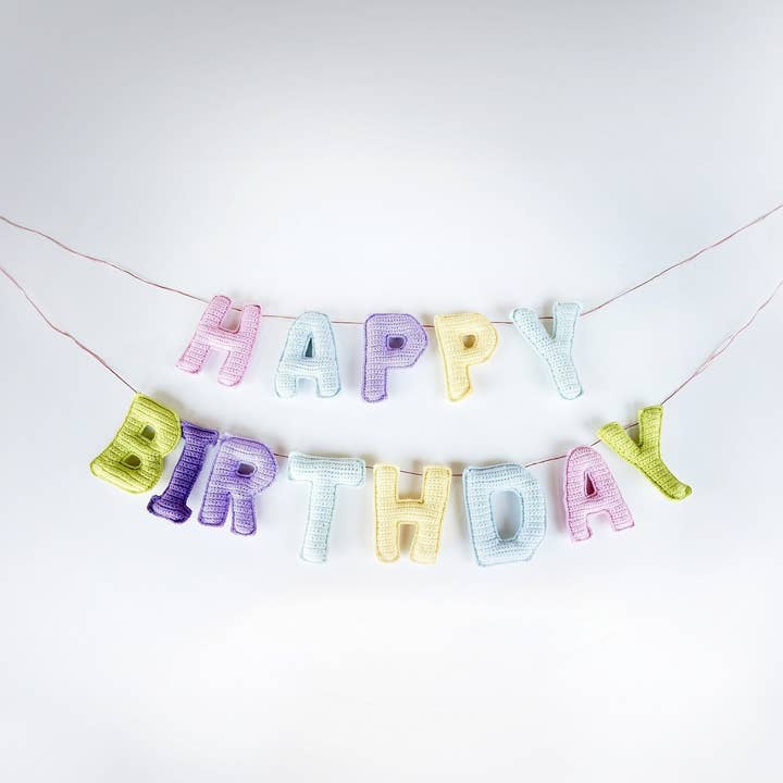 Genanvendelig Tillykke med Fødselsdagen Festbanner for engroshandel hos Hemsin Atelier