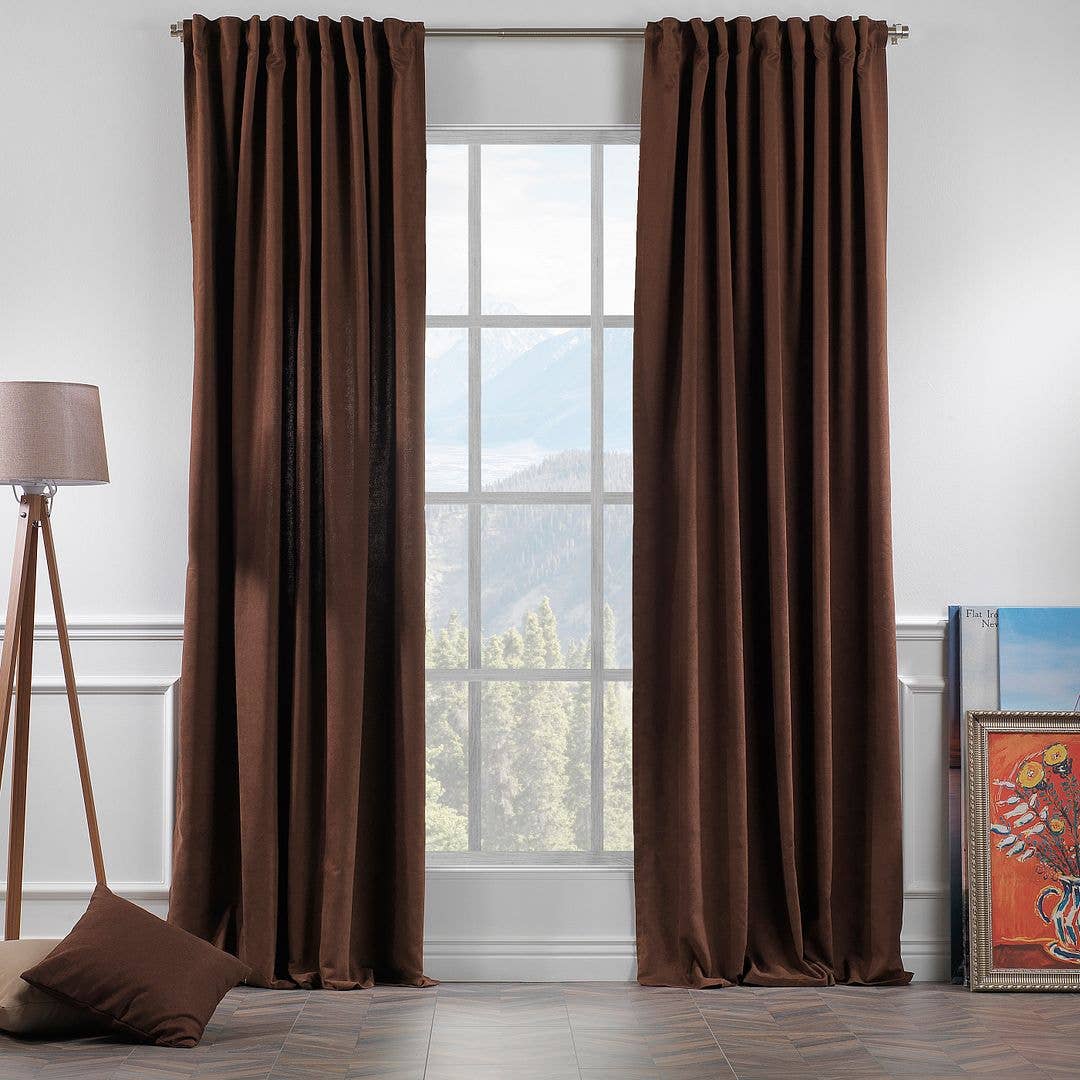 Bes Home Design - Wholesale Curtain - %100 Blackout Faux Velvet Custom Size Ready Curtain40