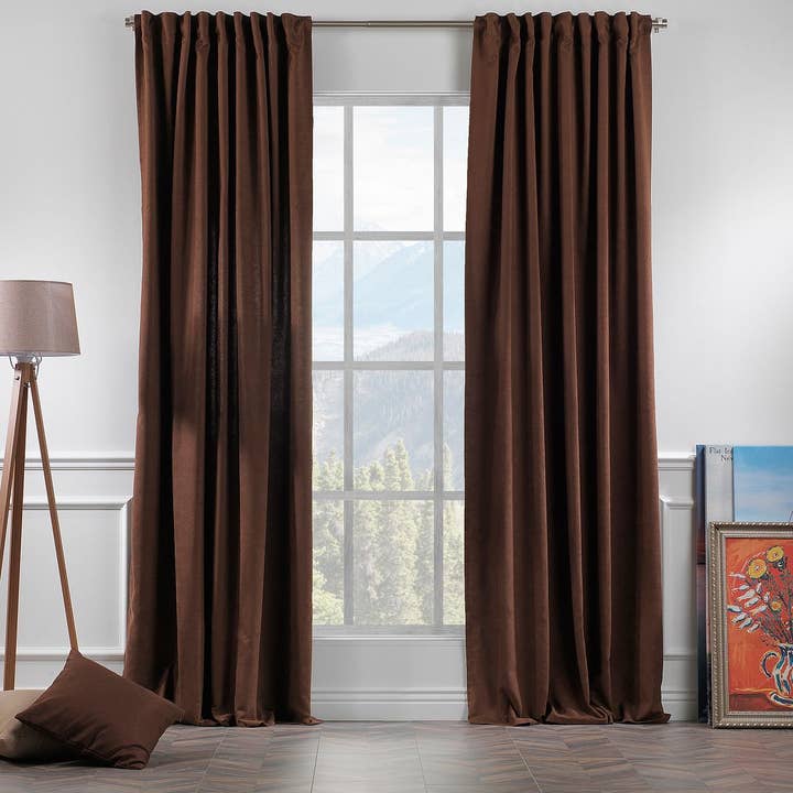 Bes Home Design - Wholesale Curtain - %100 Blackout Faux Velvet Custom Size Ready Curtain40