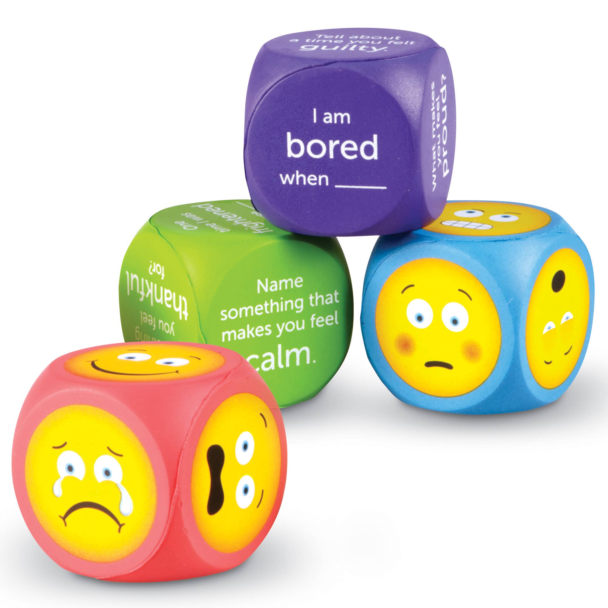Learning Resources - Wholesale Toy Set - Kids - Emotion Cubes Set Of 4 (Questions And Emoji)6