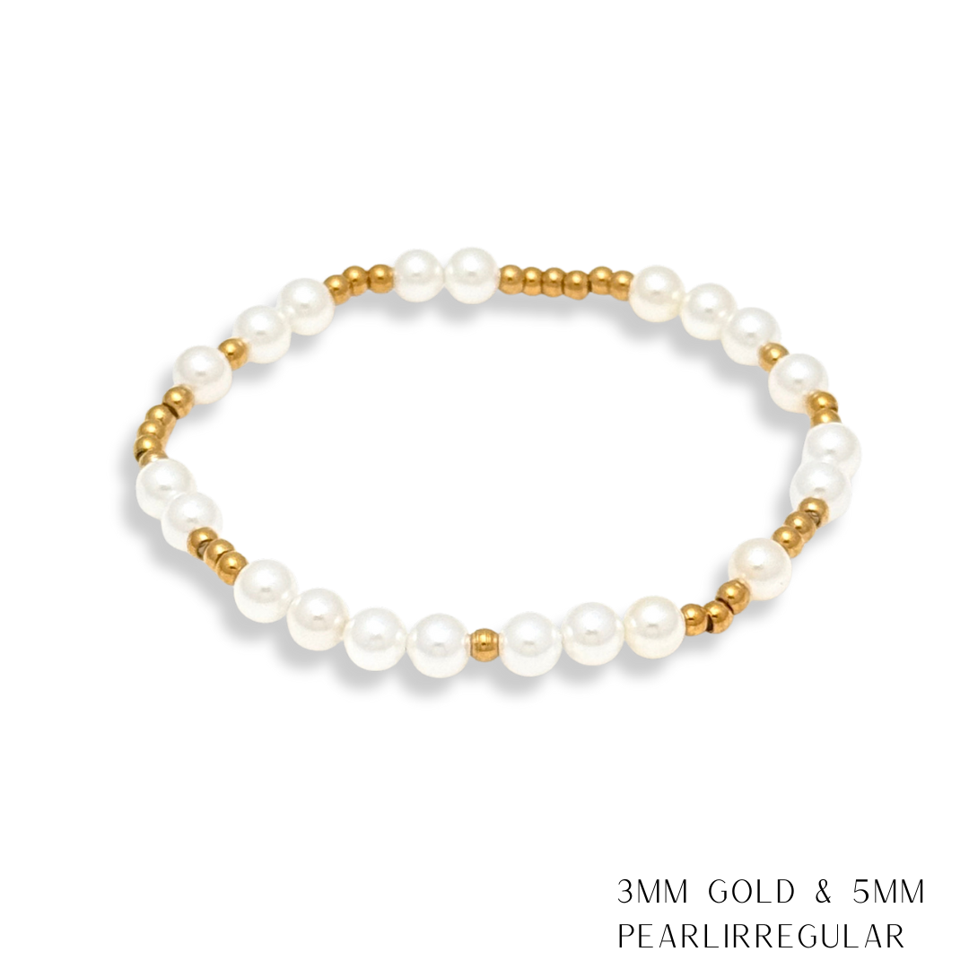 Savvy Bling - Vente Bracelet de perles - Bracelets en perles de perles et d'or étanches2